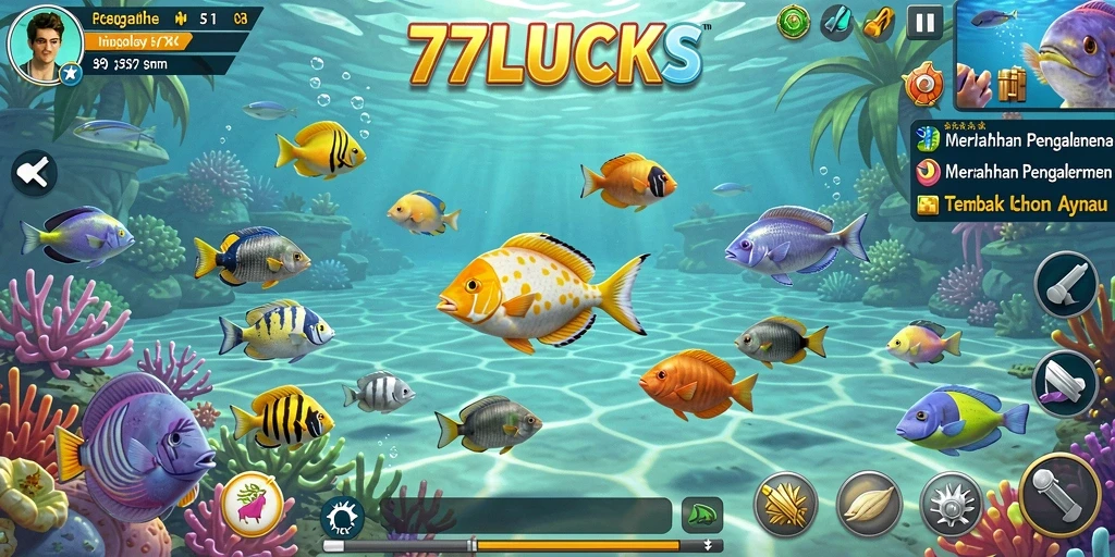 Gameplay seru Tembak Ikan di 77LUCKS