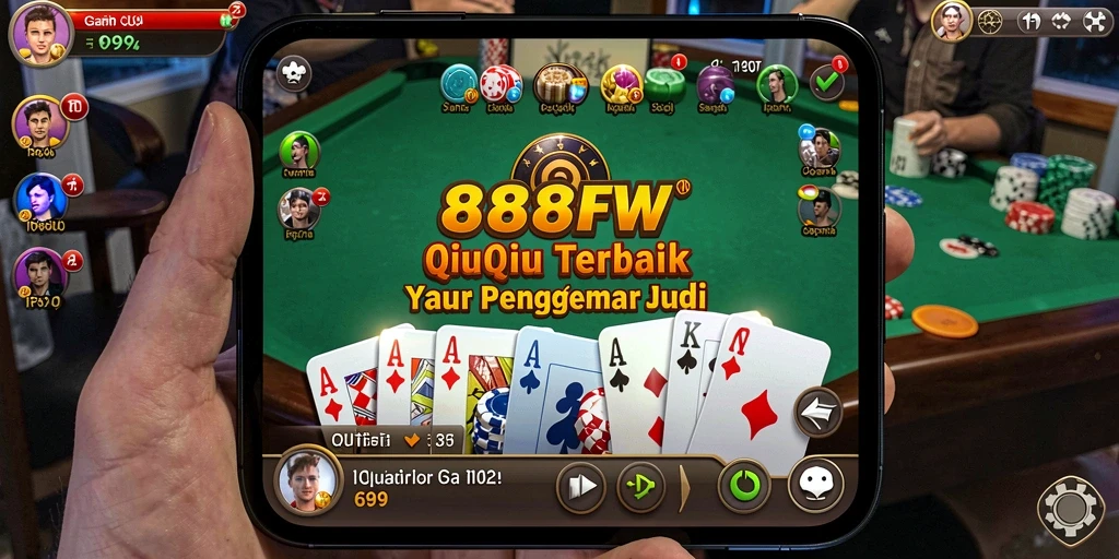 Tampilan gameplay seru dari 888FW dalam aksi QiuQiu.