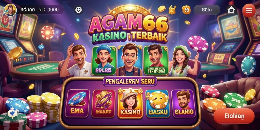 Gambaran gameplay seru di AGAM66 dengan variasi permainan Kasino.