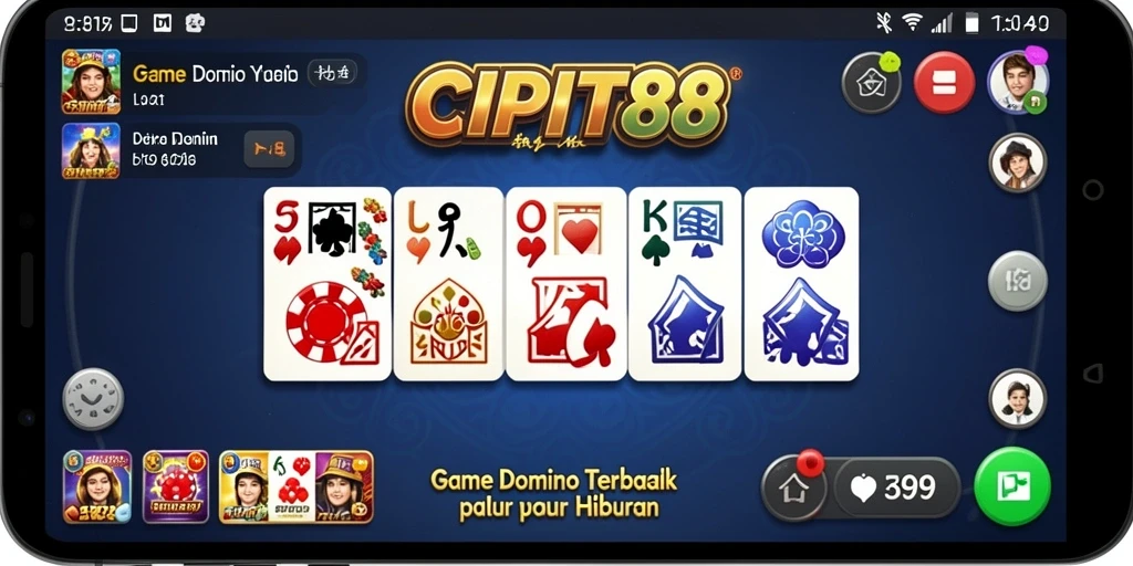 Tampilan gameplay yang seru dalam game Domino CIPIT88.