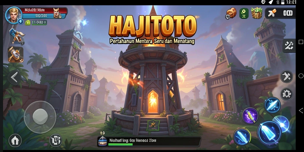 Tampilan gameplay seru dari <strong>HAJITOTO</strong> saat menangkan pertahanan menara.