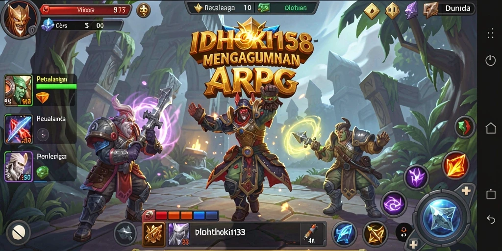 Tampilan gameplay seru dari IDRHOKI138 menunjukkan pertarungan ARPG yang menarik.