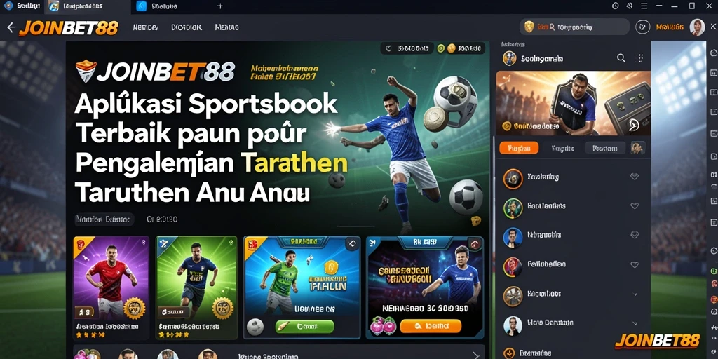 Tampilan antarmuka JOINBET88 yang menarik saat bermain taruhan.