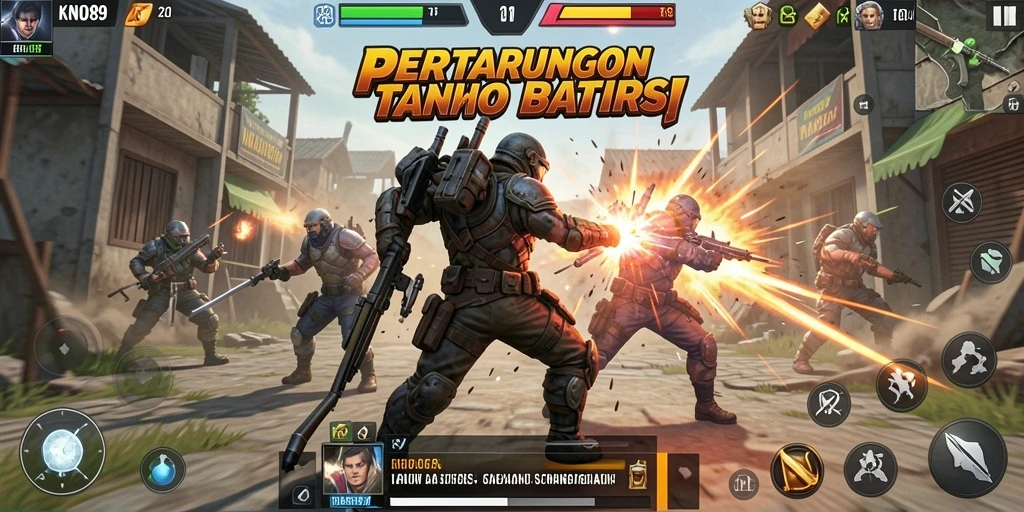 Tampilan gameplay KNO89 yang penuh aksi dan strategi pertarungan.