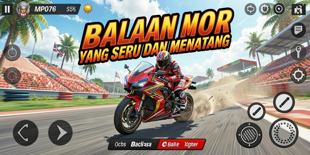 Gameplay seru balapan motor di MPO76.