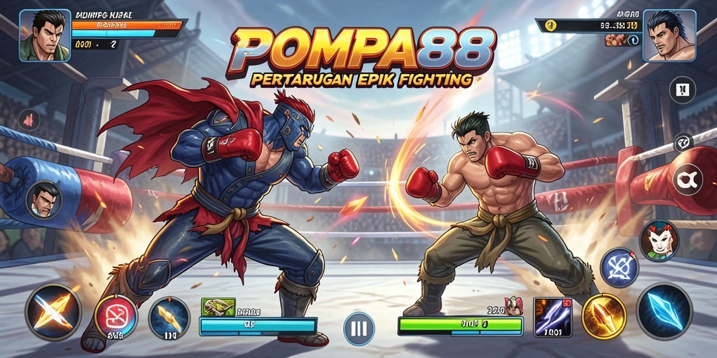 Tampilan aksi seru dalam gameplay POMPA88 yang mendebarkan.
