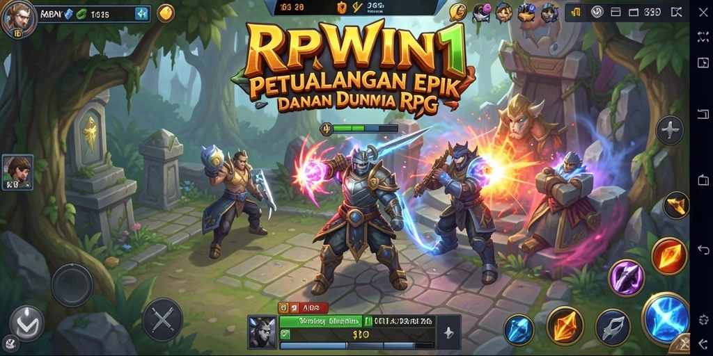 Screenshot menampilkan aksi seru dalam permainan RPWIN1.