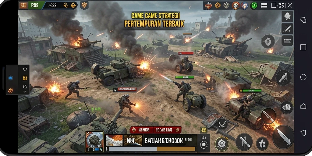 Tampilan gameplay yang mendebarkan di RR89, penuhi taktik dan strategi.