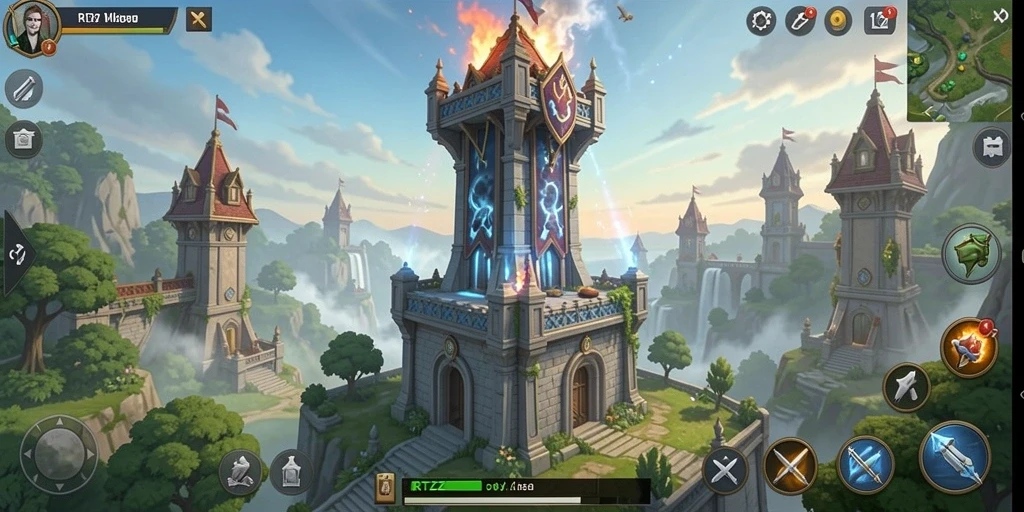 Screenshot gameplay RTZZ menampilkan strategi Tower Defense yang seru.