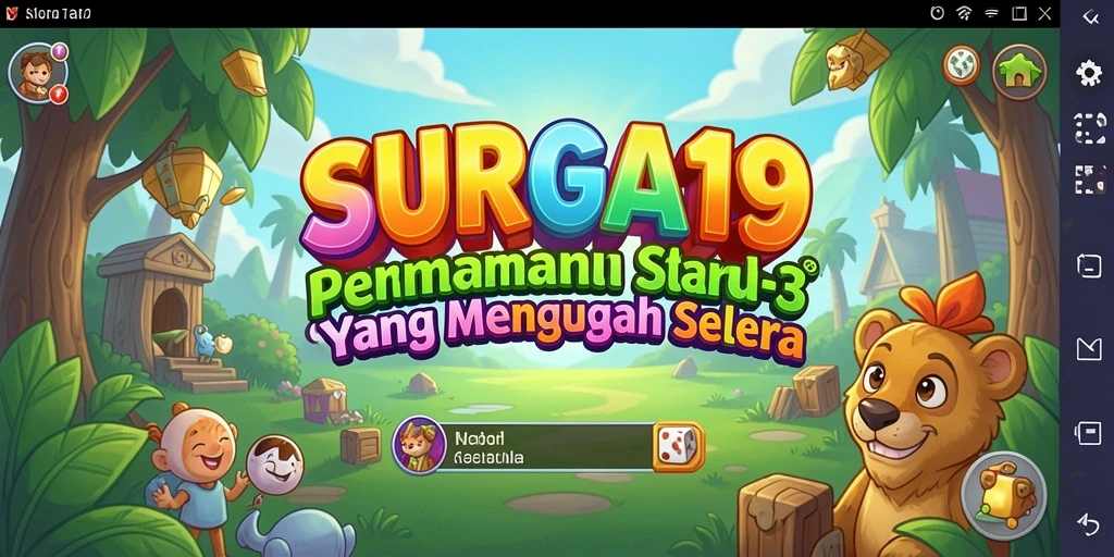 Tampilan gameplay SURGA19 yang menyenangkan dan penuh warna.