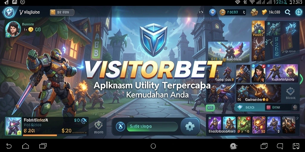 Tampilan utama aplikasi VISITORBET dengan fitur utility yang memudahkan.