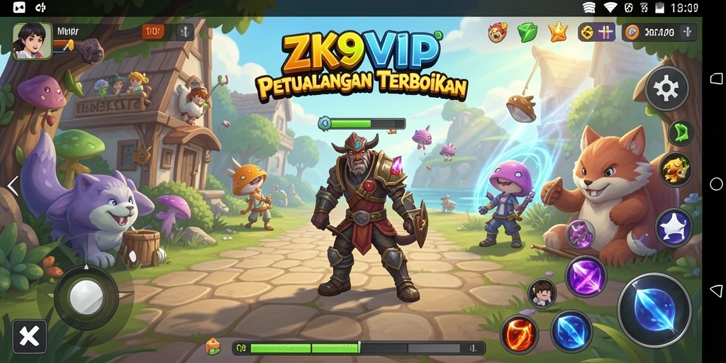 Tampilan gameplay ZK9VIP yang memukau dengan petualangan Open World.